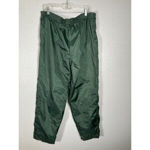 VTG Warm Up Pants Mens XL Green Break Away Rip Off Snap USA Olympic Basketball